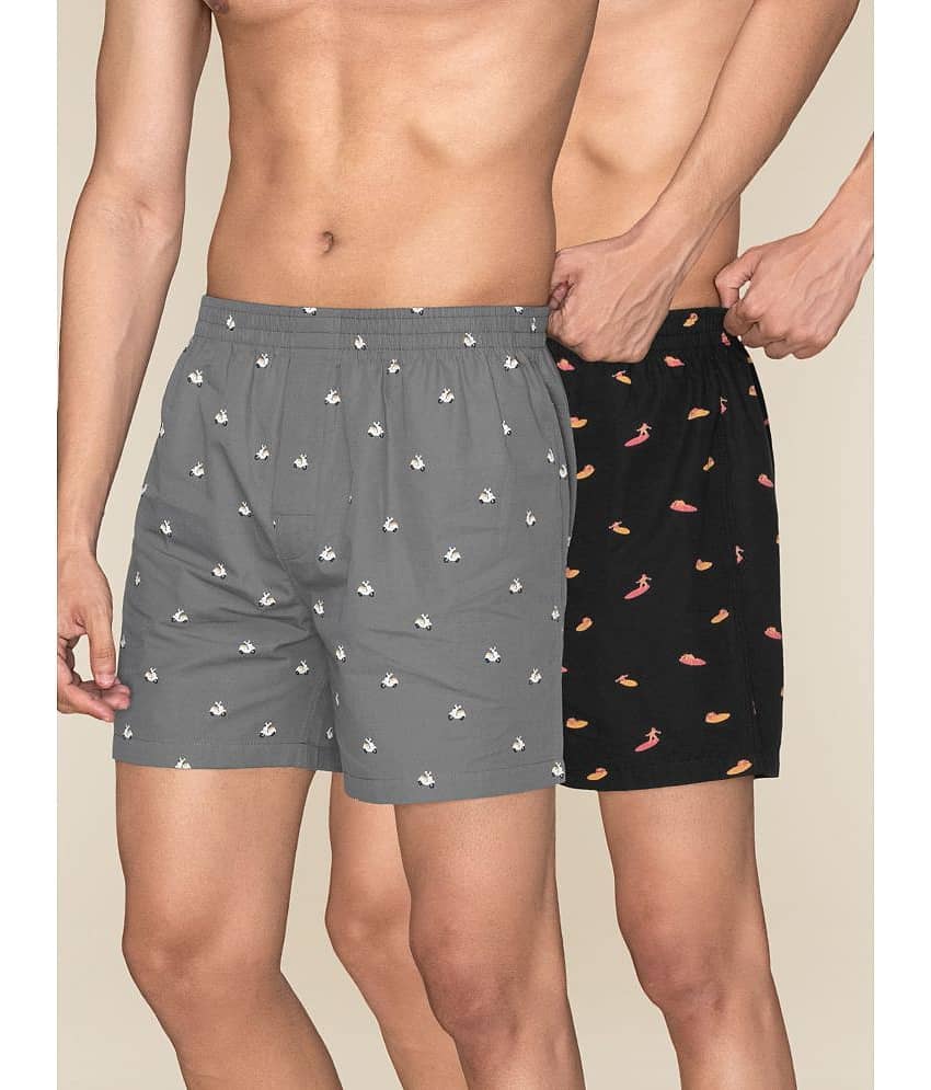 XYXX Pack of 2 Cotton Boxers For Men's ( Multi )