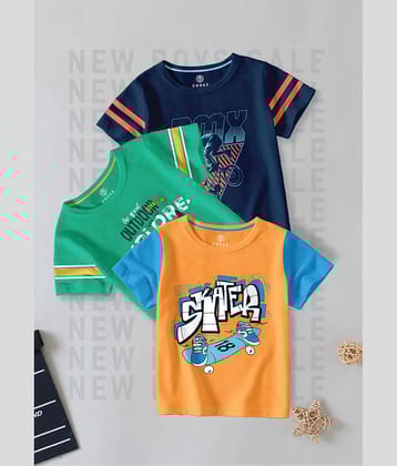 CODEZ Pack of 1 Boys Cotton Blend T-Shirt ( Multi Color )