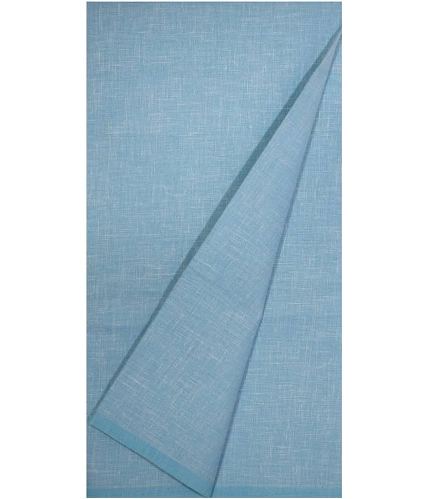 KUNDAN SULZ GWALIOR Blue Cotton Blend Unstitched Shirt pc