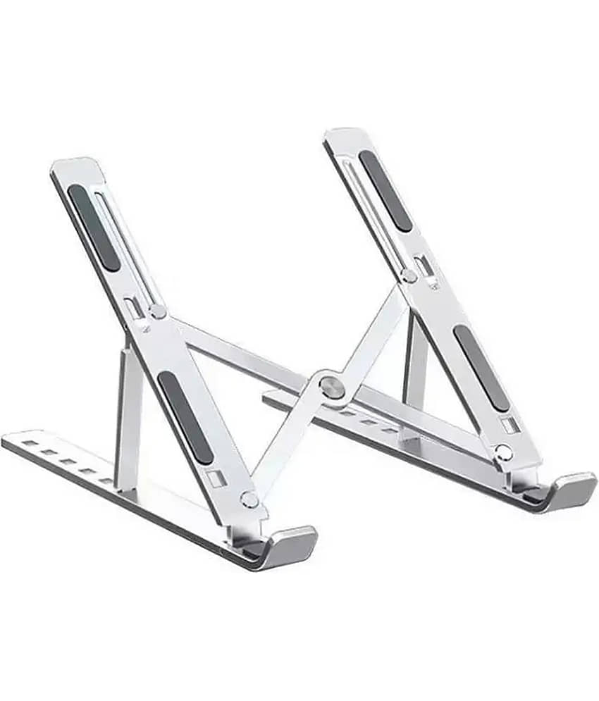 Adbeni Laptop Table For Upto 38.1 cm (15) Silver Laptop/TAB/Mobile Stand