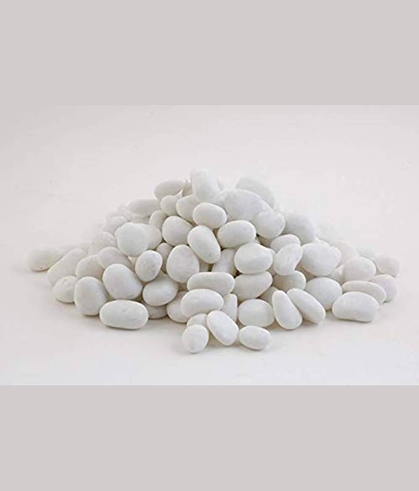 Somil White Pabbles/Stone For Garden, Plants, Aquarium & Home Decor Wt. 450g