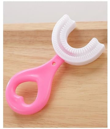 Silicone Tooth Brush Head 360 Degree Cleansing U Shaped Toothbrush, Pack of 1