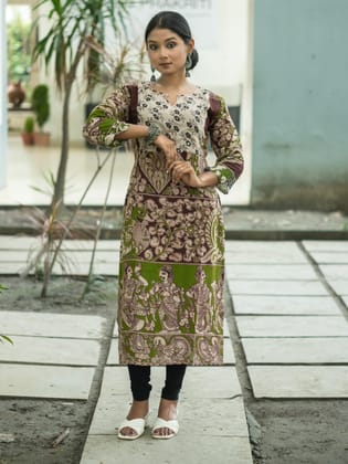 Lalit Lok Kalamkari Kurta-M