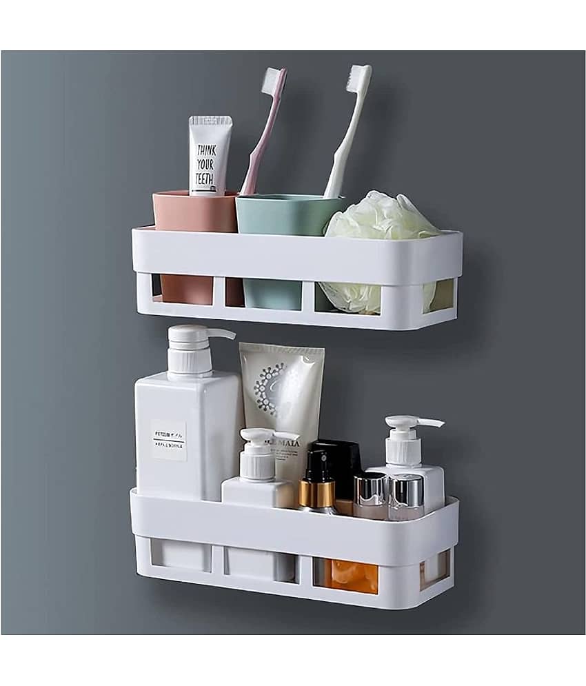 Multipurpose ABS Plastic Strong Adhesive Kitchen & Bathroom Wall Shelf // Storag - Soap Dish