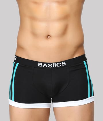BASIICS By La Intimo Pack of 1 Spandex Trunks For Men's ( Black )