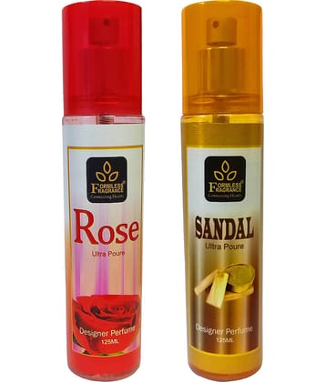 Rose 125ml perfume 1pc. and sandal 125ml perfume 1pc.
