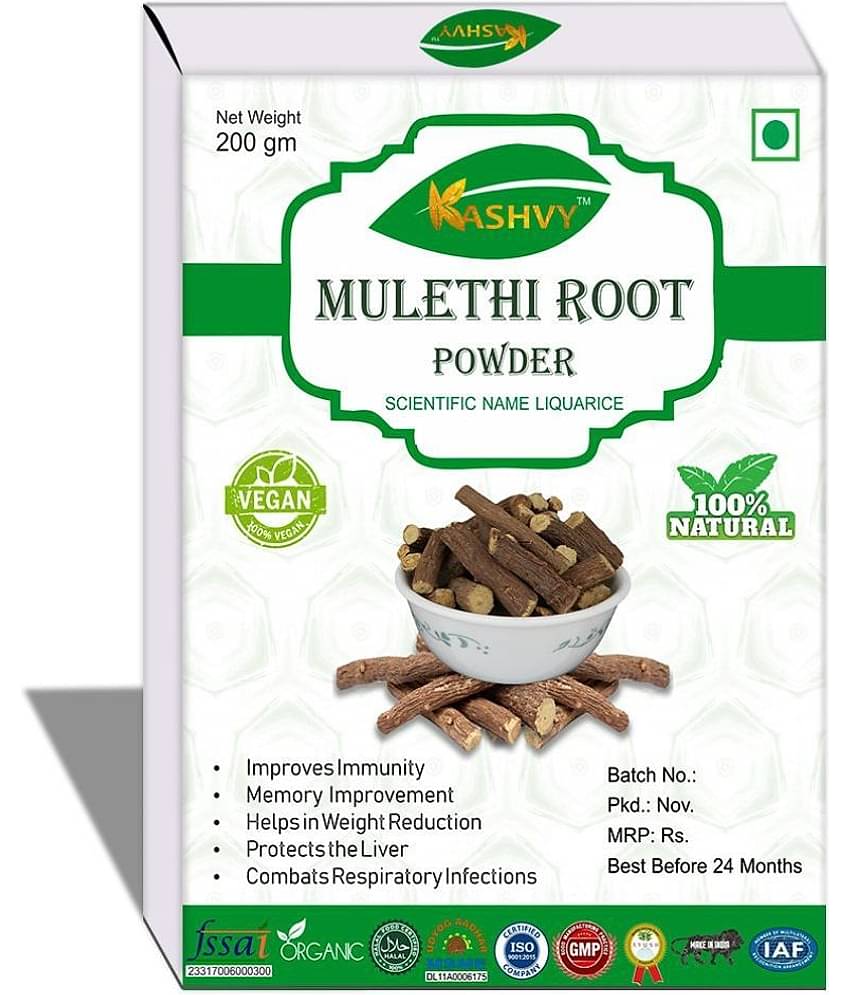 Kashvy Mulethi Root Powder 200 Gm Pack of 1