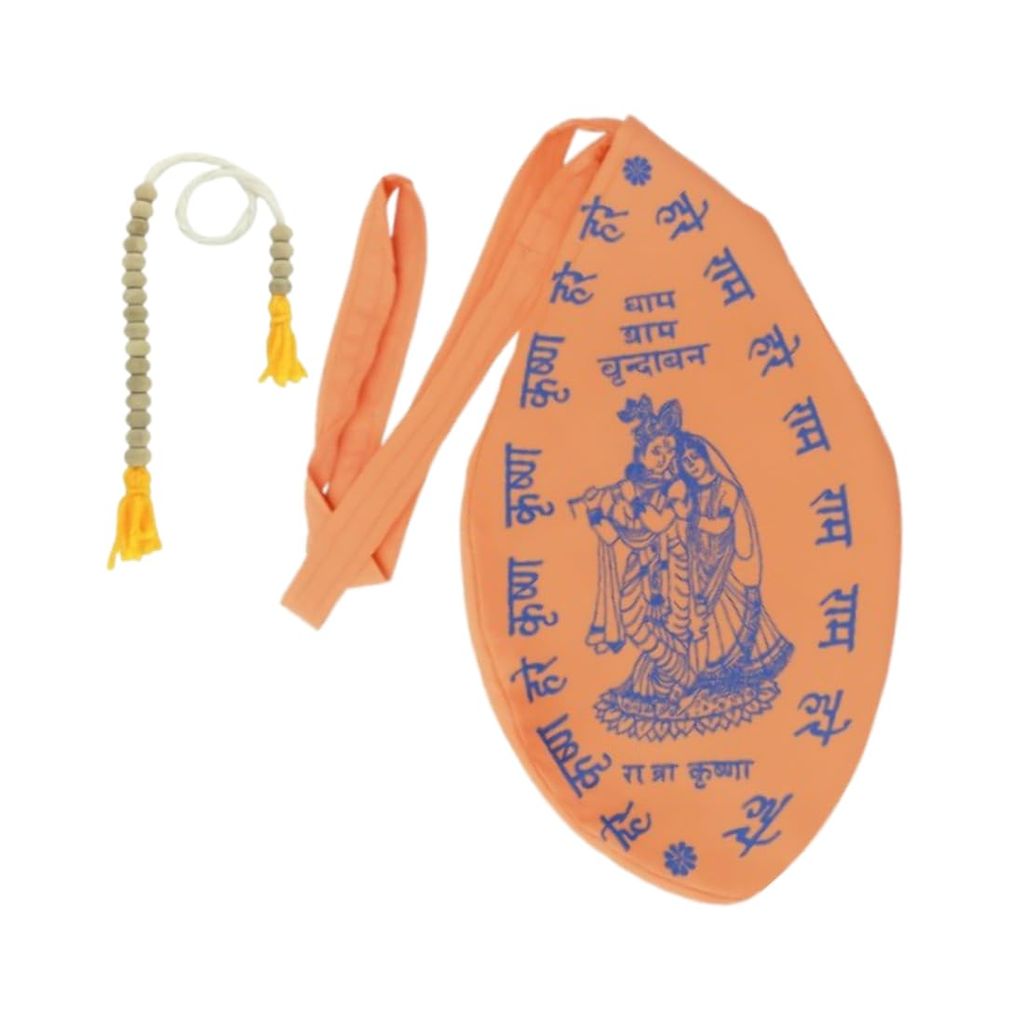 MAYAPURI Radha Krishna Printed Chanting Bag � Japa Bag with Sakshi Mala Counter - Pooja Needs | Buy online on ZillyBuy