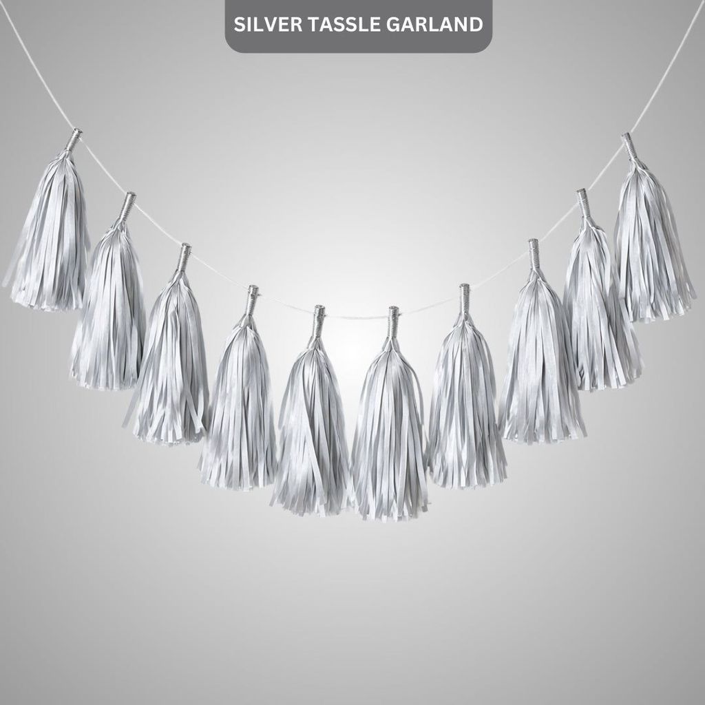 Silver Tassle Garland - 5PC - Party and Festive Needs | Buy online on ZillyBuy