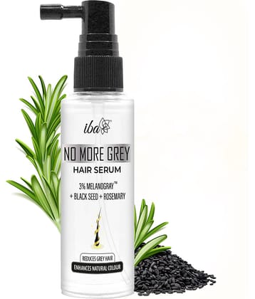 Iba No More Grey Hair Serum, 3% Melano Gray with Blackseed and Rosemary, For Men & Women, 45ml (Pack of 1)