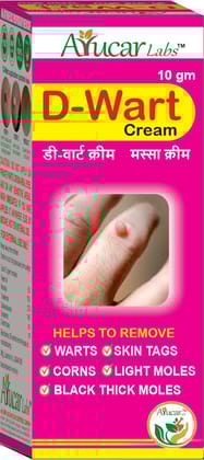 D Wart Cream, Ayurvedic wart removal cream, skintag, massa remover cream, Removes upto 20 warts, Made in India