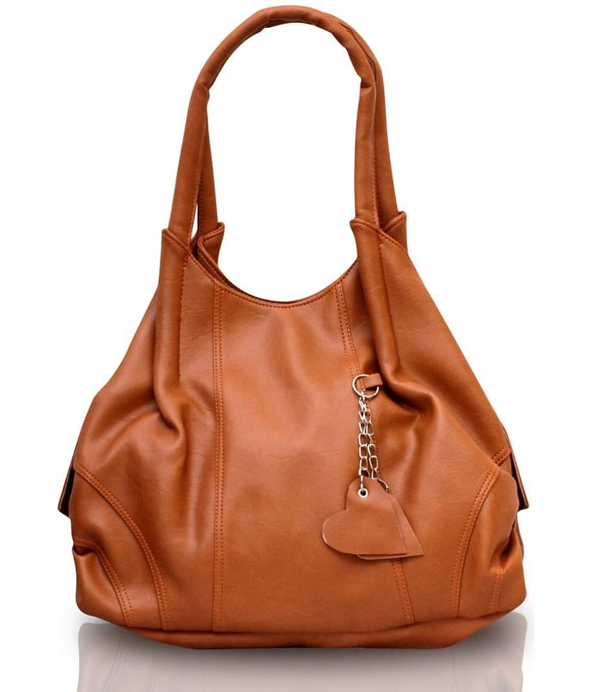 Fostelo -   Tan Faux Leather Shoulder Bag