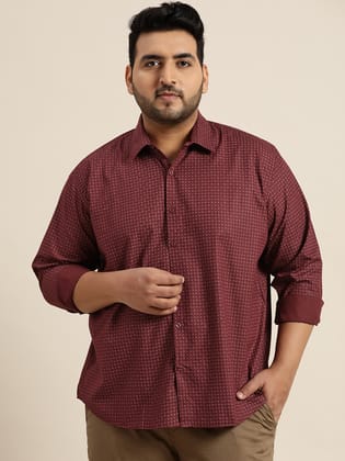 Mens Cotton Blend Maroon & Yellow Printed-46