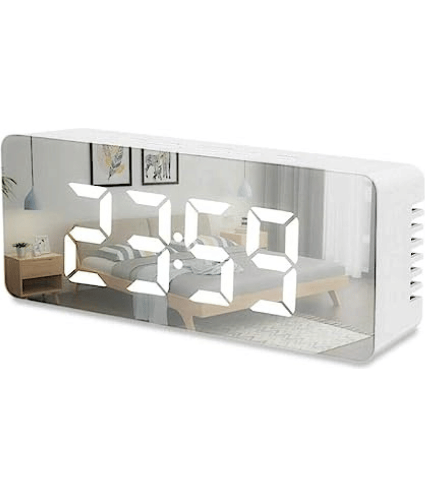 BANDSMITH Digital Plastic Rectangular Table Clock - Pack of 1