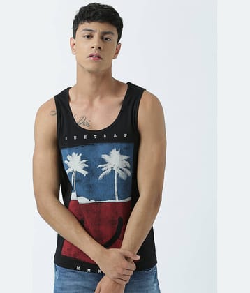 Huetrap Pack of 1 Cotton Regular Fit Men's T-Shirt ( Black )