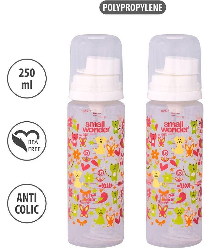 Small Wonder - Multicolor 250 ml Feeding Bottle (Pack of 2)