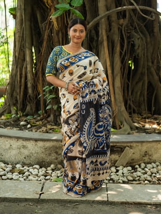 Musical Kalamkari Saree