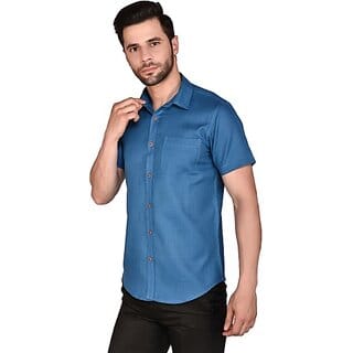 PrintCulture PRINTCULTR Men Regular Fit Solid Button Down Collar Casual Shirt PrintCulture PRINTCULTR Men Regular Fit Solid Button Down Collar Casual Shirt