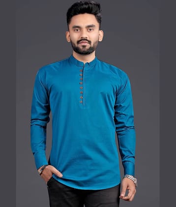 Nofilter Blue Cotton Men's Regular Kurta ( Pack of 1 )