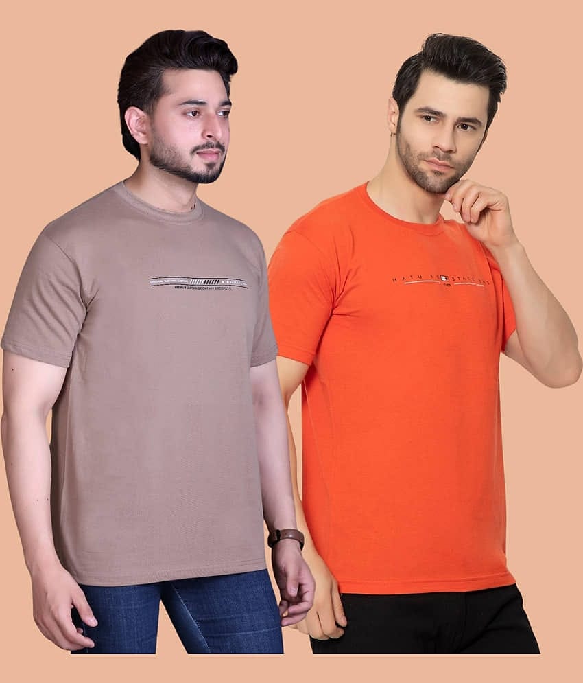 Zeffit Men Cotton Blend Regular Fit Printed T-Shirt ( Multicolor2 )