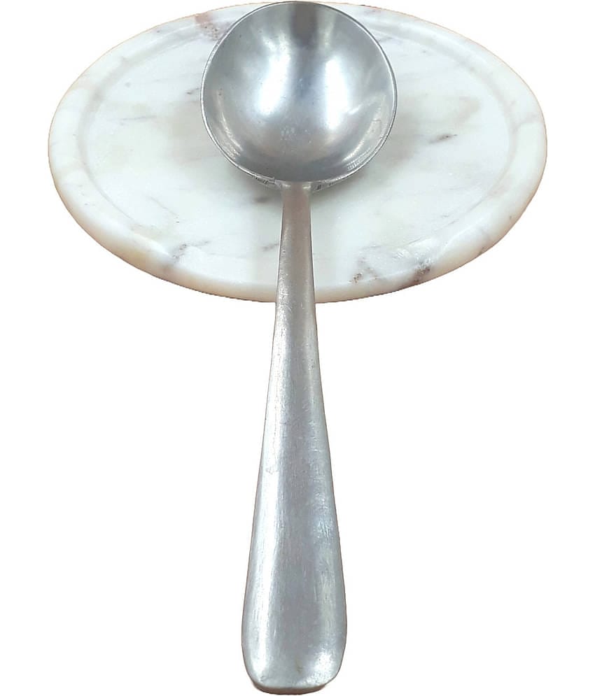 KRAFT CLOUDS - Spoon Rest Holder White Serving Plate ( Set of 1 )