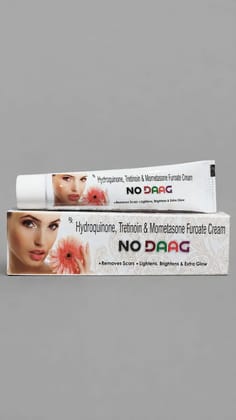 NO DAAG Skin Cream for Dark Spots, Pigmentation & Acne Marks | Hydroquinone, Tretinoin & Mometasone Furoate Cream | 20g