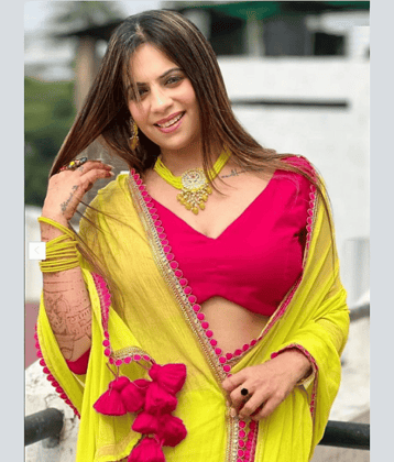 JILUDI Georgette Solid Saree With Unstitched Blouse Piece ( Yellow )