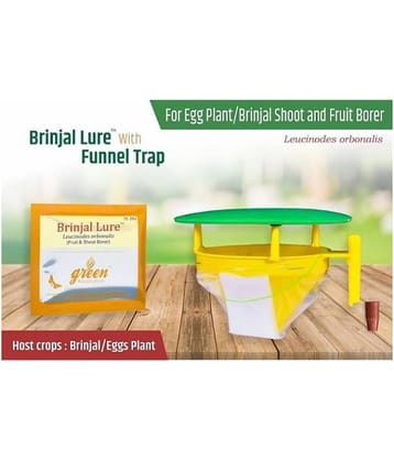 Combo pack of Funnel Pheromone Trap with Brinjal Lure (Leucinodes orbonalis pheromone Lure) for brinjal shoot and fruit borer. Pack of 10