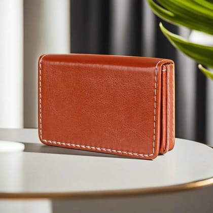 LOREM Small Pocket-Sized ID, Credit-Debit Card Holder with Magnetic Shut Button for Men & Women-UF