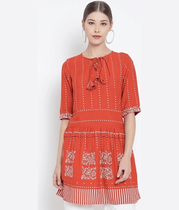 Yash Gallery - Multicolor Cotton Women's Ethnic Top ( Pack of 1 )