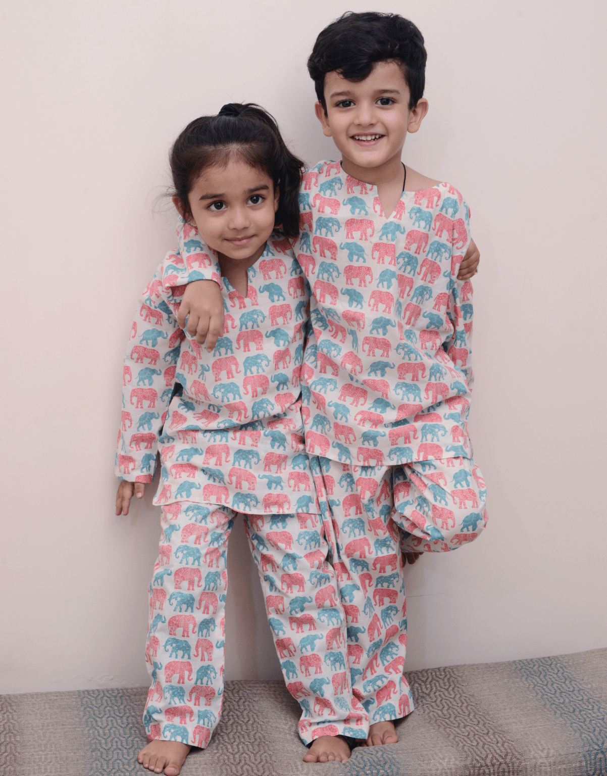 Kids Elephant Printed Night Suit-2 - 3 Yrs