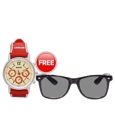 Pack of 2 Men's Summer Sandals + Free Stylish Watch & Sunglasses (SW82)