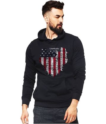Leotude - Black Fleece Regular Fit Men's Sweatshirt ( Pack of 1 )