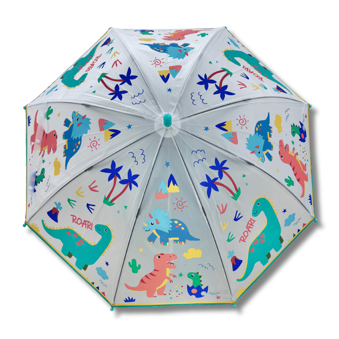 Premium Quality Cute Printed Umbrella For Kids (Dinosaur)