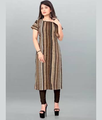 AK FASHION MALL Pack of 1 Crepe Printed Straight Women's Kurti - ( Multicolor )
