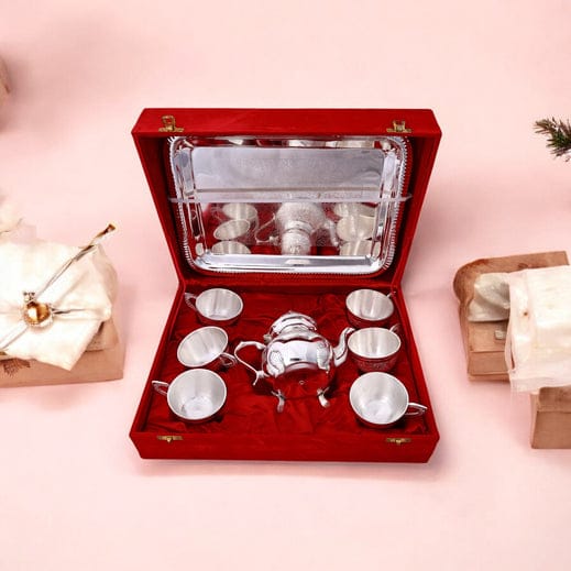 Silver Plated Decorative Tea-Set for Serving