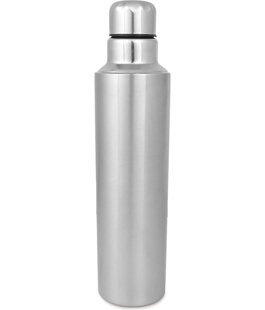 Dynore - School Bottle Silver School Water Bottle 900 mL ( Set of 1 )