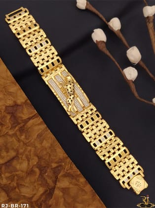 High Quality Finish 3 Lyor Diamond Jaguar Bracelet BR-171