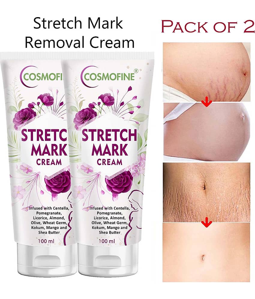 COSMOFINE Stretch Marks Removal Cream, Body Firming Skin Tightening Cream Floral (100 mL)Pack of 2