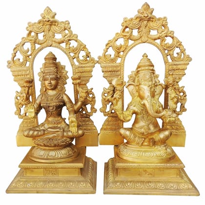 Brass Showpiece Ganesh & Laxmi (BSMAS006) Brass Showpiece Ganesh & Laxmi (BSMAS006)