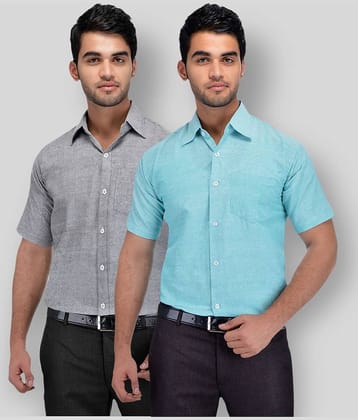 DESHBANDHU DBK - Multicolor Cotton Regular Fit Men's Formal Shirt (Pack of 2)