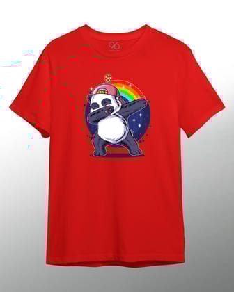 Dabbing Panda T-Shirt-Small / Red