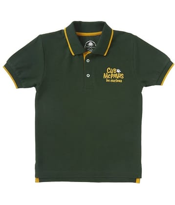 Cub Mcpaws Pack of 1 Boys Cotton T-Shirt ( Green )