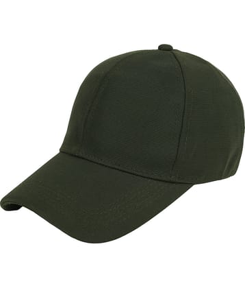 Zacharias - Green Cotton Blend Men's Cap ( Pack of 1 )