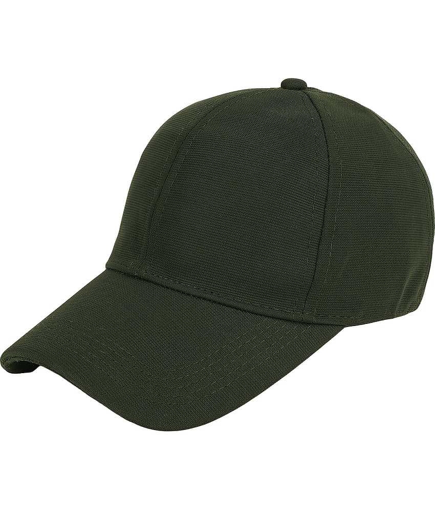 Zacharias - Green Cotton Blend Men's Cap ( Pack of 1 )
