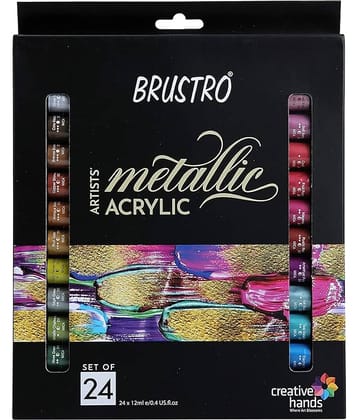 Brustro Artists Metallic Acrylic Set of 24x12ml