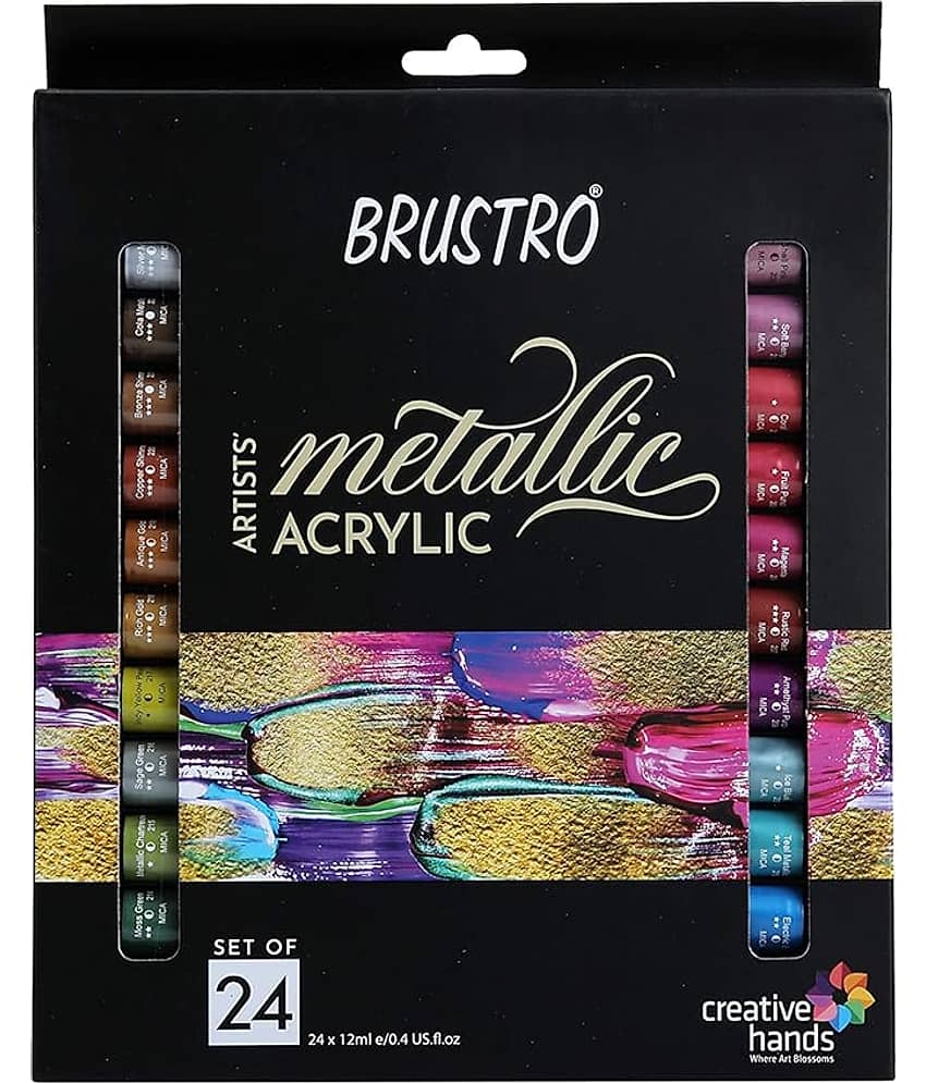 Brustro Artists Metallic Acrylic Set of 24x12ml