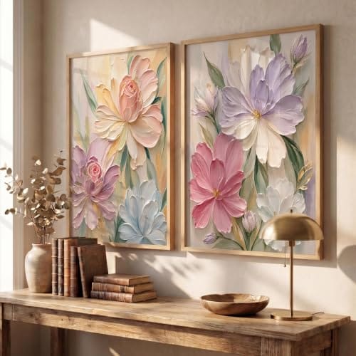Decoration | Boho Paintings With Frame For Living Room Bed Room Hotel Wall Decor Digital Reprint Set of 2 (14X20)