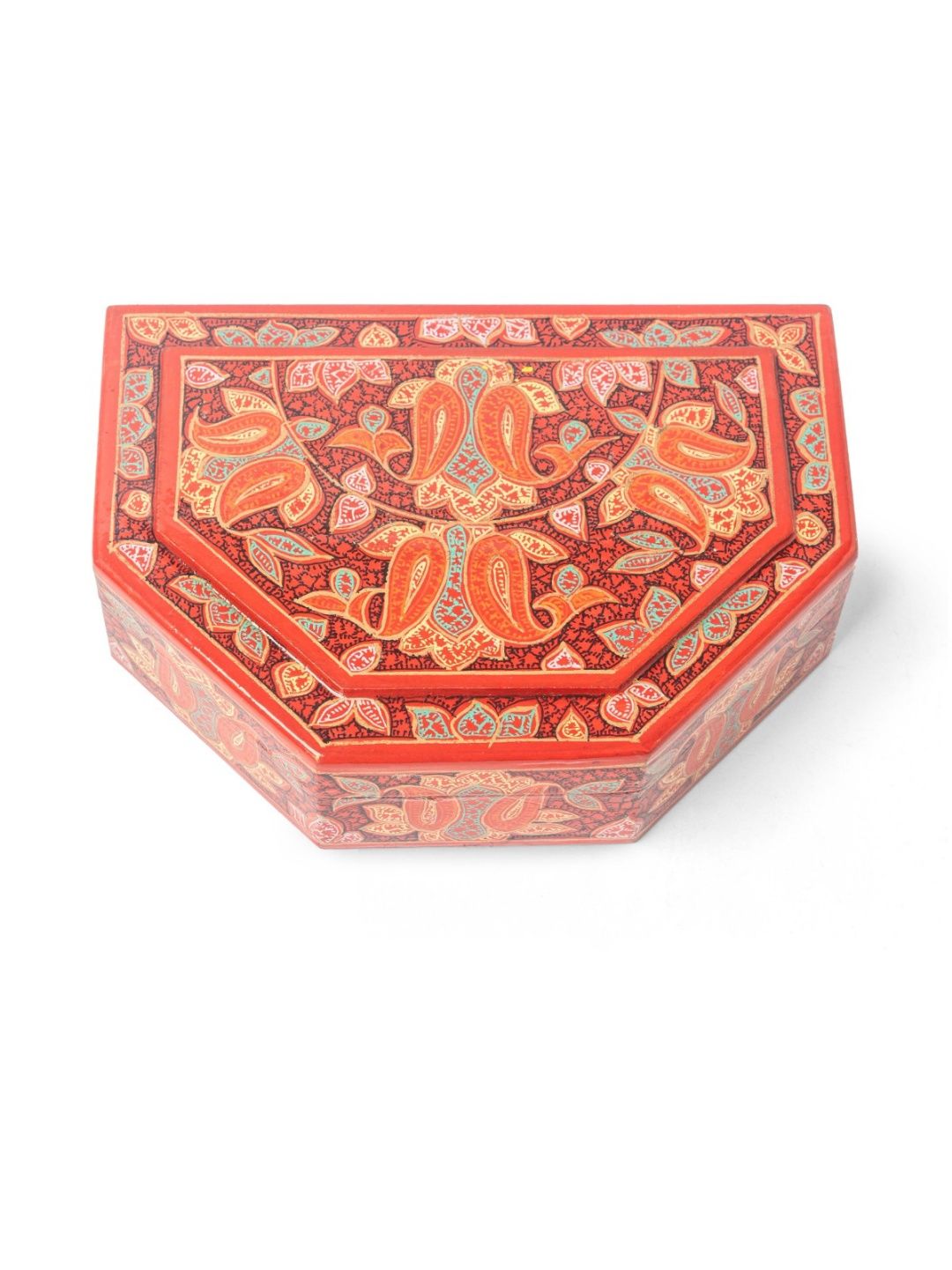 Paper Mache Elephant: Crimson Bloom