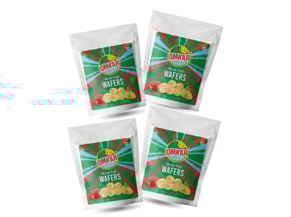 Omkar Snacks | Masala Patla Wafers - 100 gms - Pack of 4 | Enjoy with Dips & Sauces |Healthy snack I 50% Less Oil | Crunchy - Crispy - Namkeen - Snacks | 